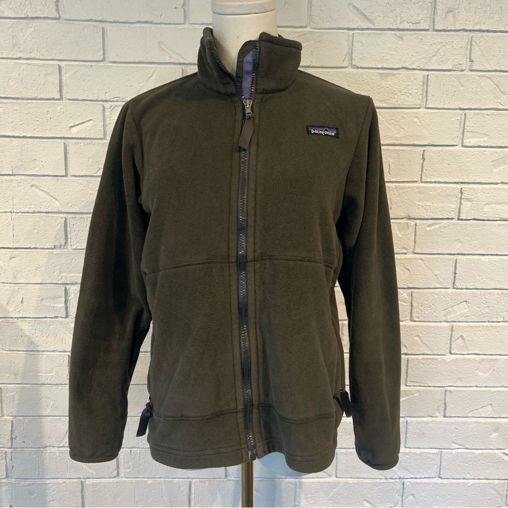 Vintage 90s y2k Patagonia Synchilla Green Fleece Zip Up Jacket Womens S